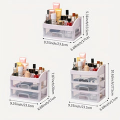 Cosmetic Storage Box 4 Layer Desktop Drawer Large Capacity Shelf