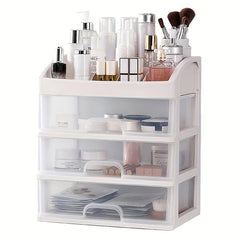 Cosmetic Storage Box 4 Layer Desktop Drawer Large Capacity Shelf