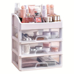 Cosmetic Storage Box 4 Layer Desktop Drawer Large Capacity Shelf