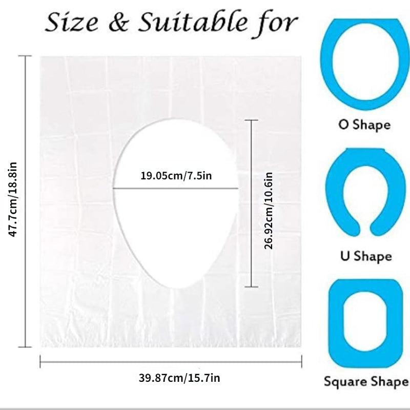 50pcs Disposable Toilet Seat Cover Individually Wrapped Non Slip Waterproof