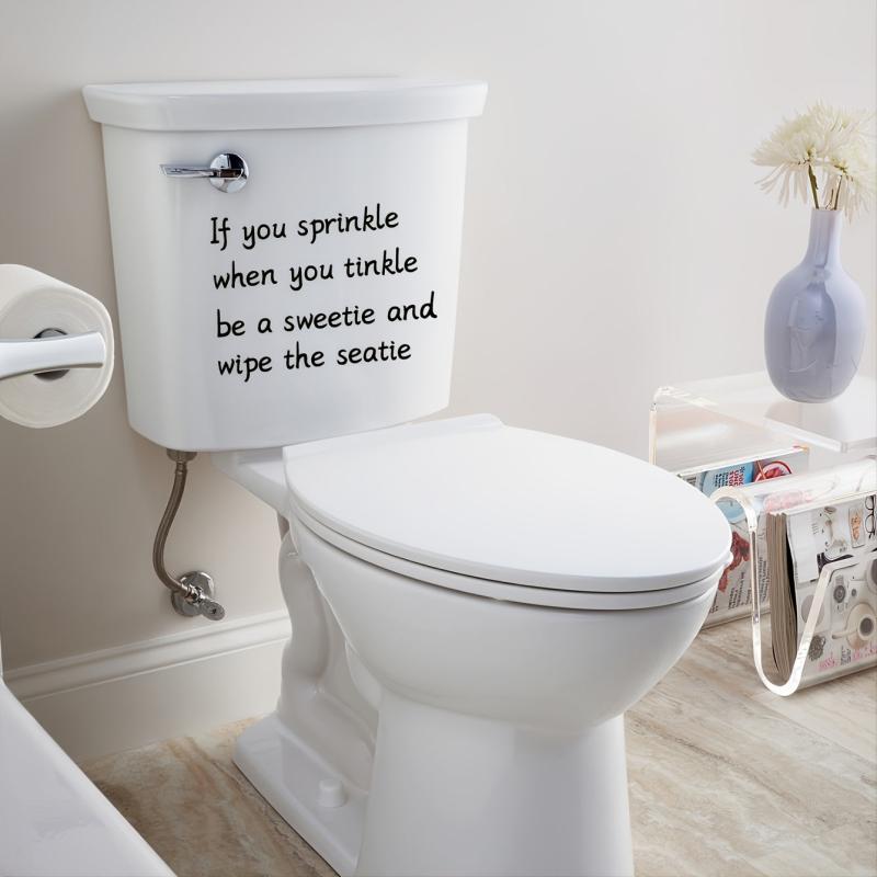 Toilet Lid Decal Self Adhesive Tile Sticker Removable Restroom Renovation