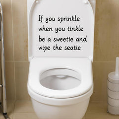 Toilet Lid Decal Self Adhesive Tile Sticker Removable Restroom Renovation