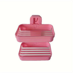 Stylish Double Layer Soap Holder with Suction Cups