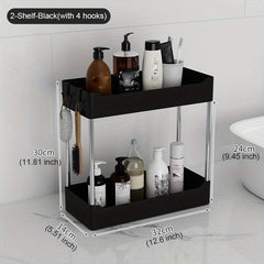 Stylish 4-Layer Plastic Storage Rack for Bathroom Organization