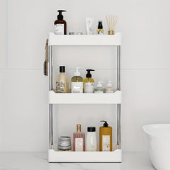 Stylish 4-Layer Plastic Storage Rack for Bathroom Organization