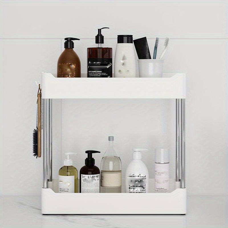 Stylish 4-Layer Plastic Storage Rack for Bathroom Organization