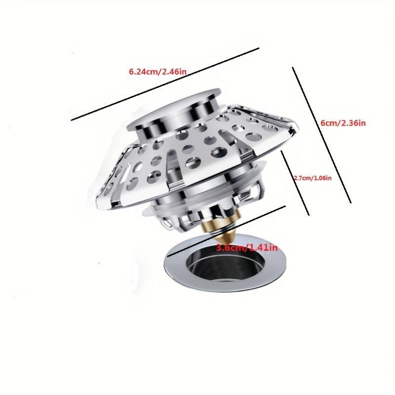 3-in-1 Copper Bathtub Tub Stopper with Hair Catcher Strainer