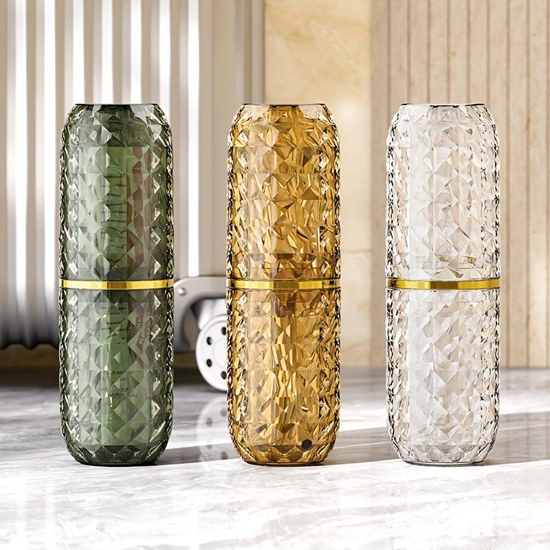 Portable Diamond Toothbrush Cup for Travel, Bathroom Wash Cup
