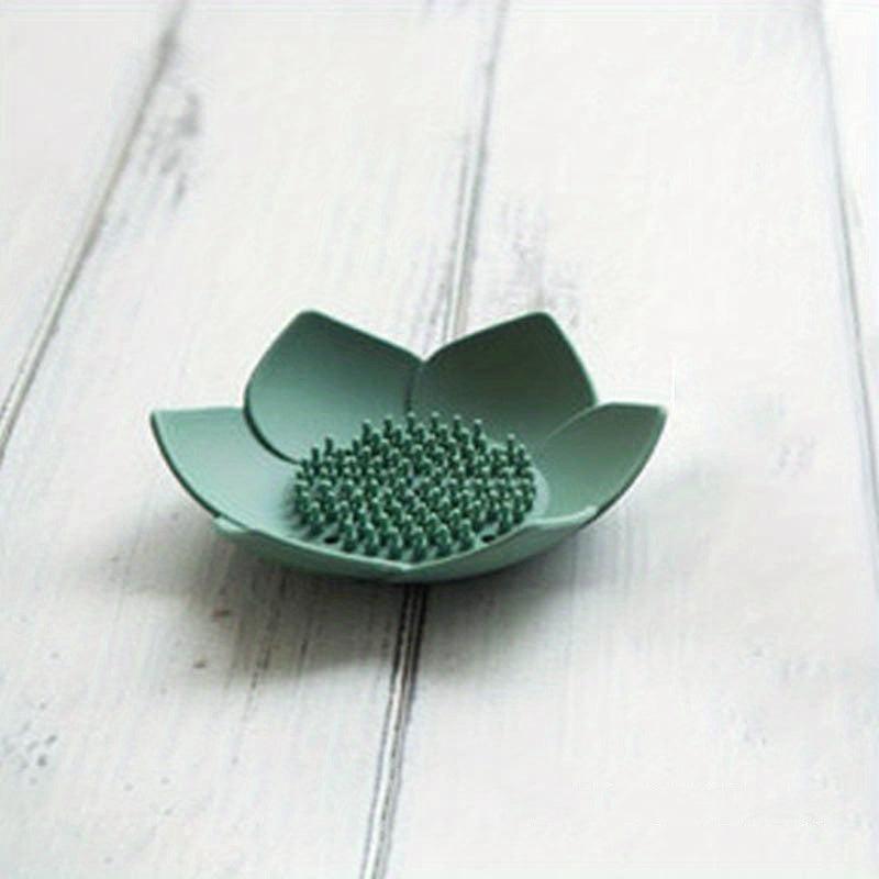Lotus Shape Soap Box Non Slip Silicone Soap Dish