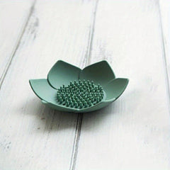 Lotus Shape Soap Box Non Slip Silicone Soap Dish
