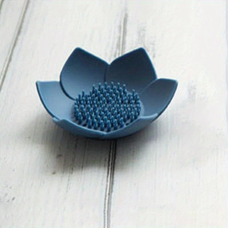 Lotus Shape Soap Box Non Slip Silicone Soap Dish