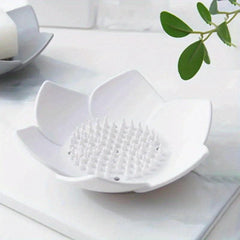 Lotus Shape Soap Box Non Slip Silicone Soap Dish