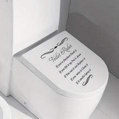 Slogan Graphic Toilet Lid Decal Restroom Renovation Tile Sticker