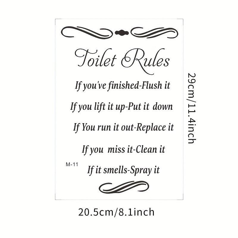 Slogan Graphic Toilet Lid Decal Restroom Renovation Tile Sticker