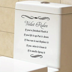 Slogan Graphic Toilet Lid Decal Restroom Renovation Tile Sticker