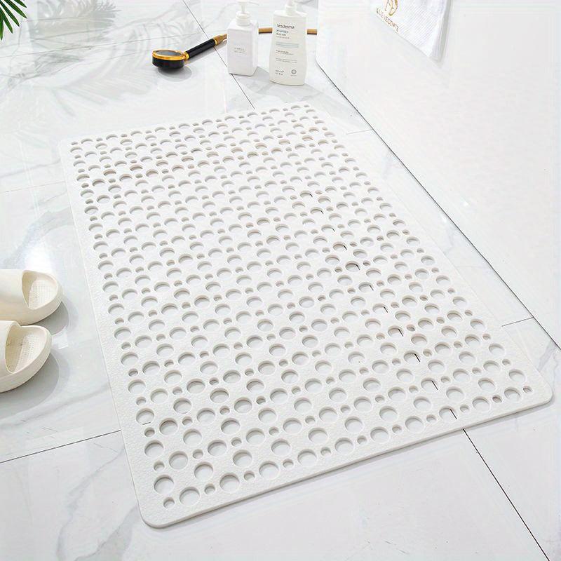 1pc Hole Bath Rug Non Slip Quick Drain Bath Mat Shower Carpet