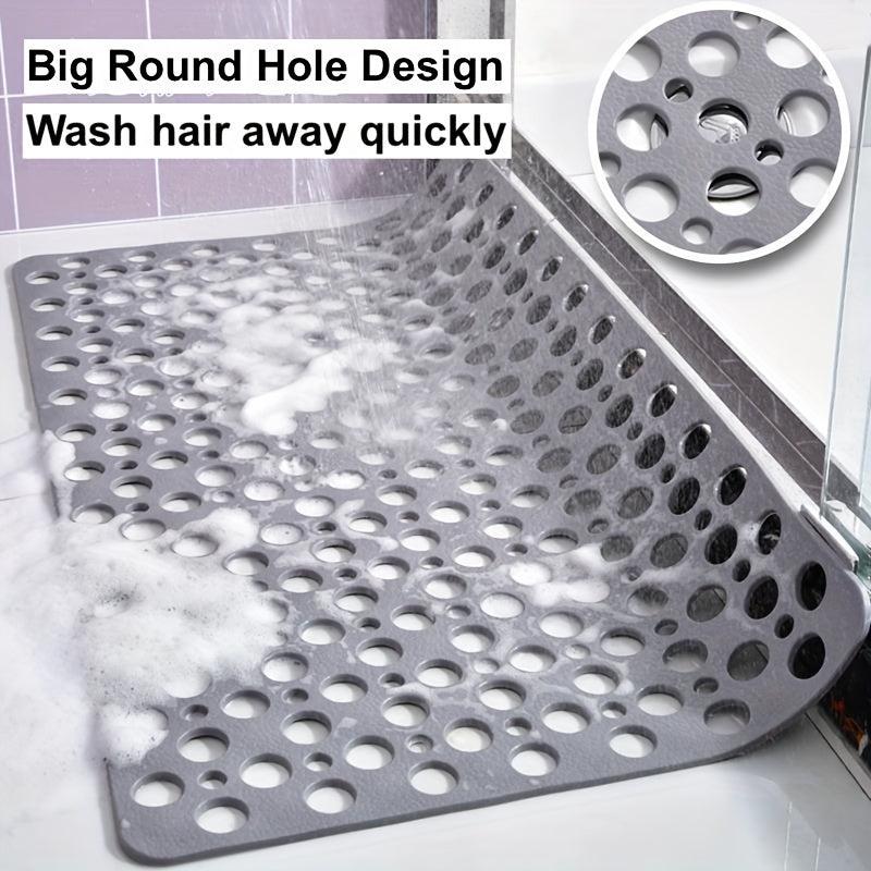 1pc Hole Bath Rug Non Slip Quick Drain Bath Mat Shower Carpet