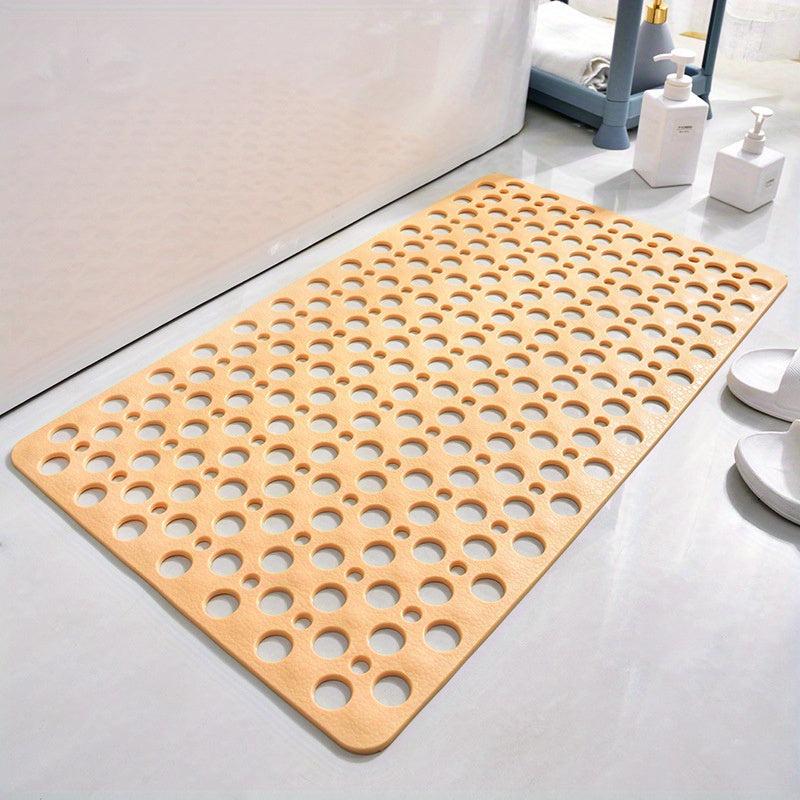 1pc Hole Bath Rug Non Slip Quick Drain Bath Mat Shower Carpet
