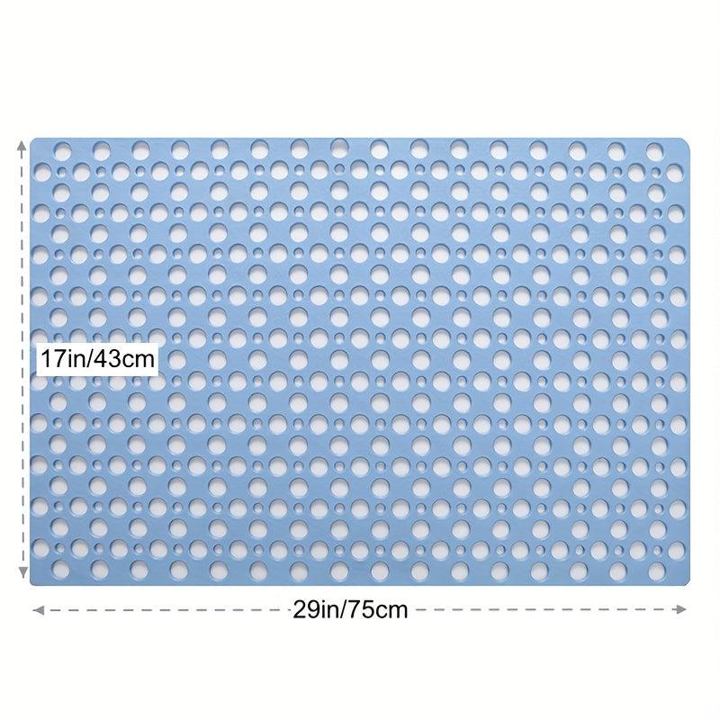1pc Hole Bath Rug Non Slip Quick Drain Bath Mat Shower Carpet