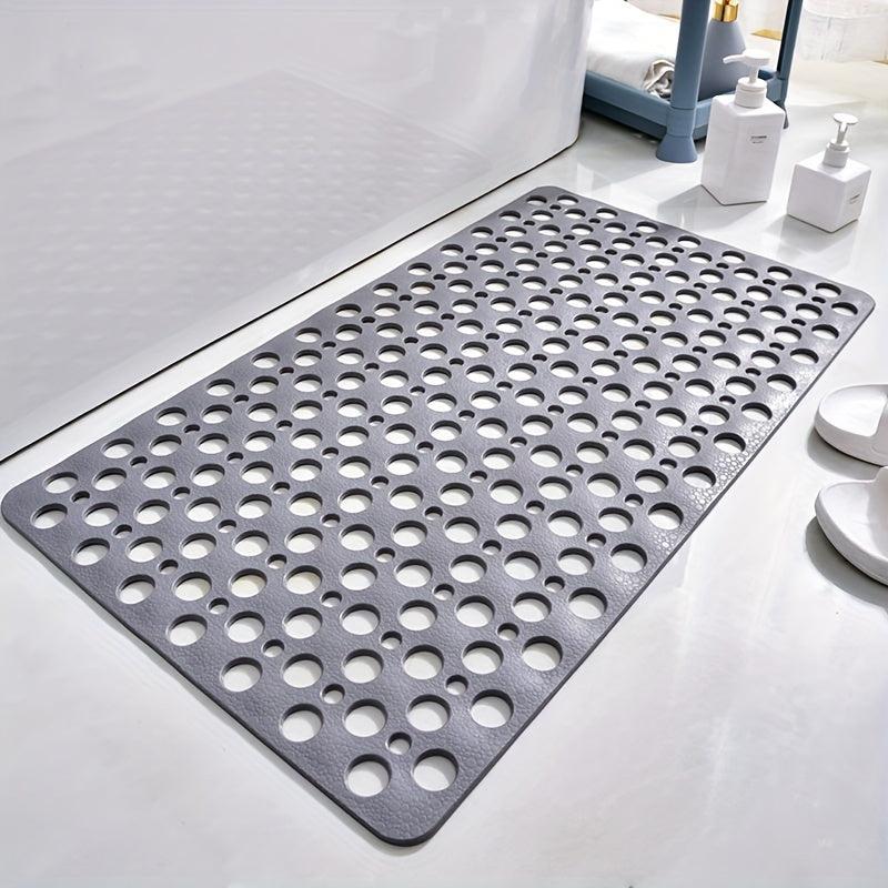 1pc Hole Bath Rug Non Slip Quick Drain Bath Mat Shower Carpet