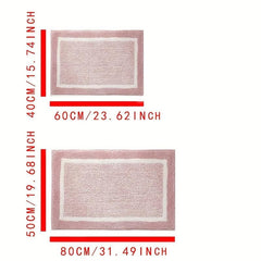 Cashmere-like TPR Base Bathmat Pink - Non Slip Bathroom Rug