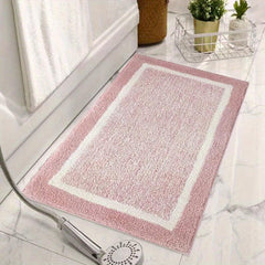Cashmere-like TPR Base Bathmat Pink - Non Slip Bathroom Rug