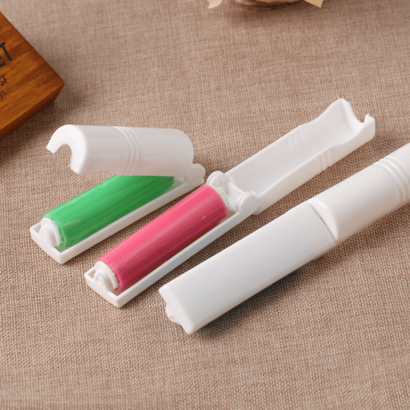 3pcs Foldable Mini Lint Rollers Portable Hair Dust Remover For Clothes