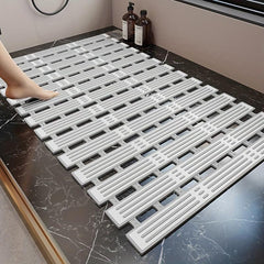 Anti-slip Shower Stall Mat with Drain Holes and Suction Cup