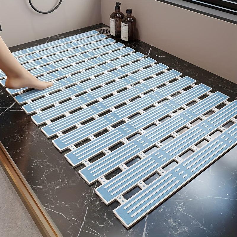 Anti-slip Shower Stall Mat with Drain Holes and Suction Cup