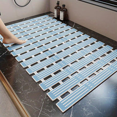 Anti-slip Shower Stall Mat with Drain Holes and Suction Cup