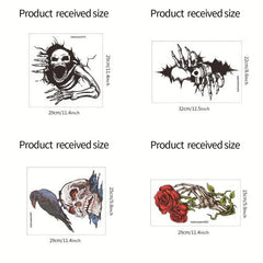 1pc Halloween Toilet Seat Decal Scary Skeleton Washroom Sticker