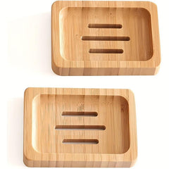 Wooden Soap Tray for Bathroom Organization and Storage