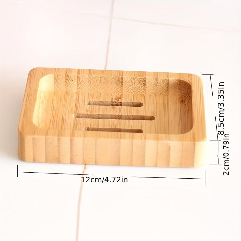 Wooden Soap Tray for Bathroom Organization and Storage
