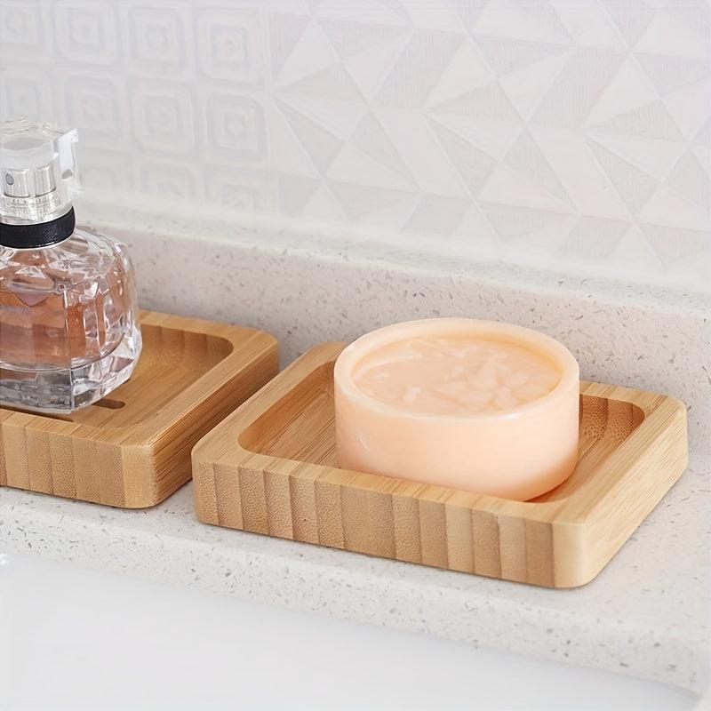 Wooden Soap Tray for Bathroom Organization and Storage