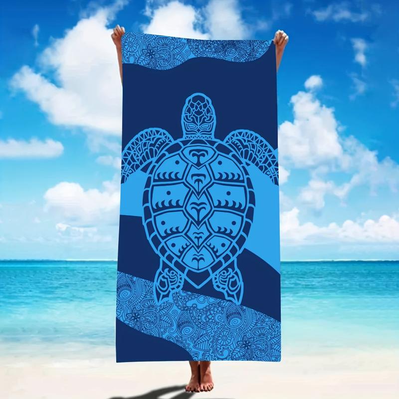 Soft Lightweight Beach Towel with Sea Turtle Design for Women XL Size