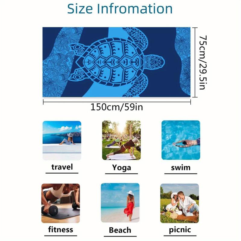 Soft Lightweight Beach Towel with Sea Turtle Design for Women XL Size