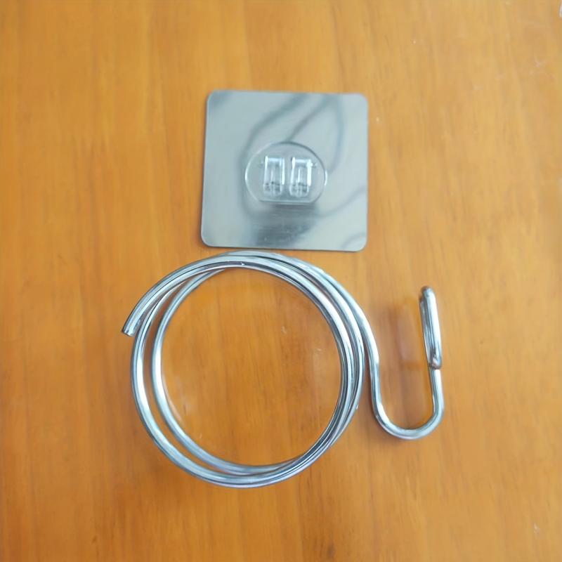 Stainless Steel Hair Dryer Holder Wall Mounted Organizer - Adhesive No Drilling
