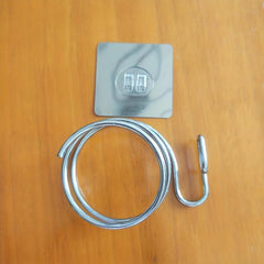Stainless Steel Hair Dryer Holder Wall Mounted Organizer - Adhesive No Drilling