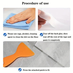 6pcs S-shaped Anti-slip Shower Tread Sticker Bathroom Non-slip Strip