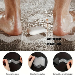 6pcs S-shaped Anti-slip Shower Tread Sticker Bathroom Non-slip Strip
