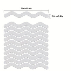6pcs S-shaped Anti-slip Shower Tread Sticker Bathroom Non-slip Strip