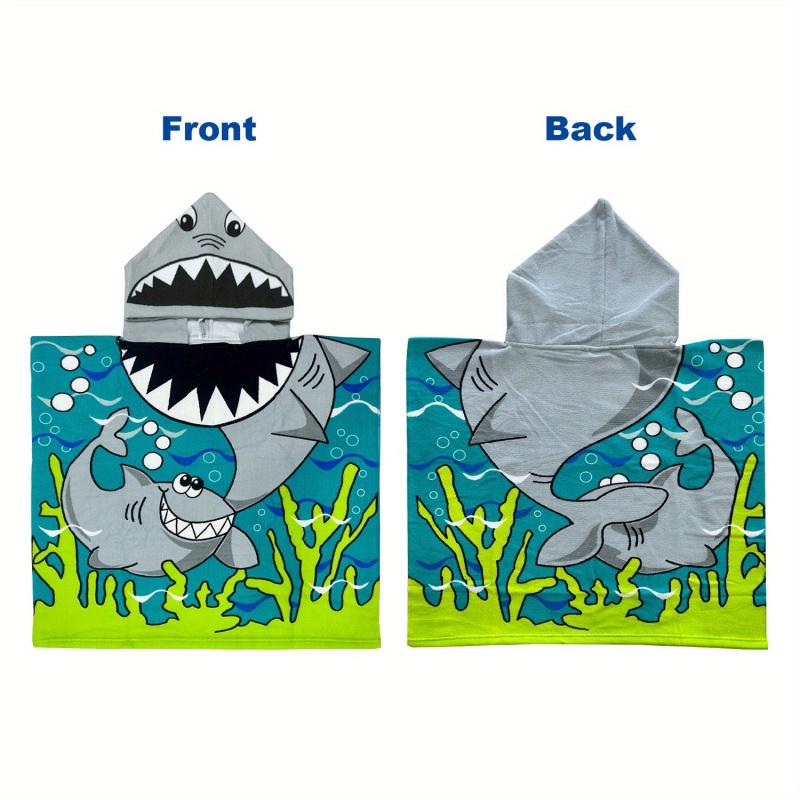 Kid's Hooded Beach Towel Soft Durable Quick Dry Toddler Pool Wrap