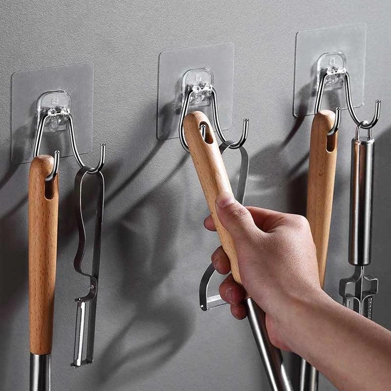 Adhesive Key Cloth Towel Organizer Hook Kitchen Hardware Holder