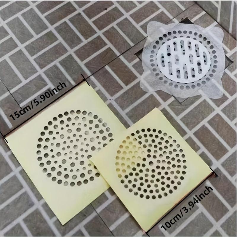 10pcs Disposable Shower Drain Mesh Stickers Hair Catcher Sink Strainer Filter