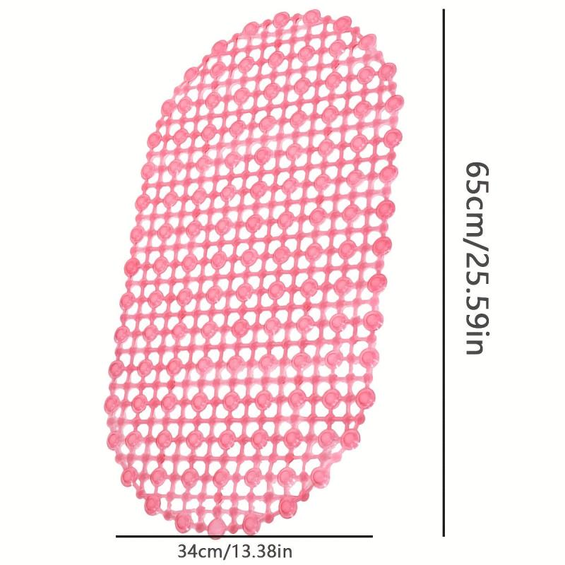 Anti-slip Shower Stall Mat with Suction Cup Plain Shower Carpet