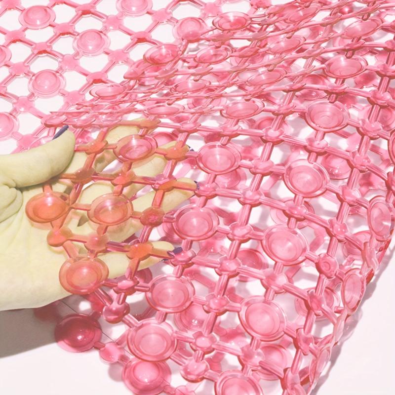 Anti-slip Shower Stall Mat with Suction Cup Plain Shower Carpet