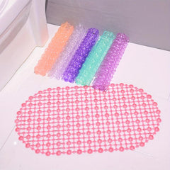Anti-slip Shower Stall Mat with Suction Cup Plain Shower Carpet