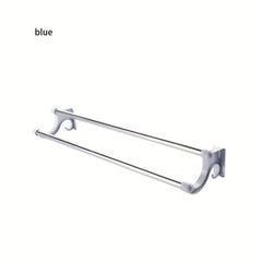 Stainless Steel Double Rod Towel Rack Wall Mounted Towel Holder