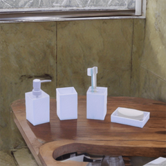 4pcs Bathroom Accessories Set Soap Holder Toothbrush Holder