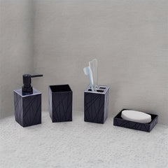4pcs Bathroom Accessories Set Soap Holder Toothbrush Holder